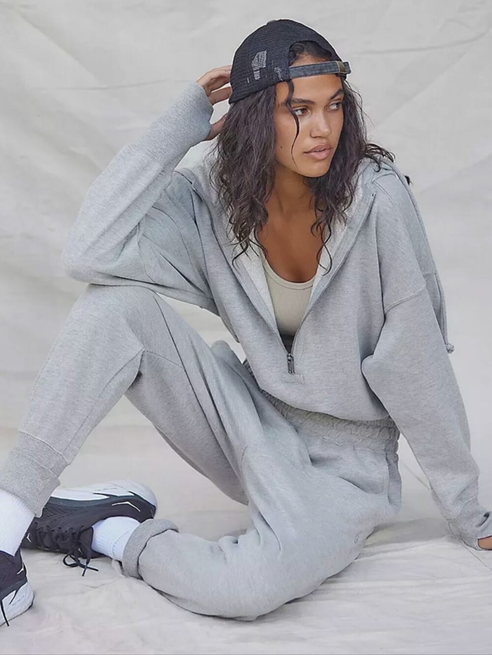 Free People Movement Training Day Jumpsuit In Grey Heather